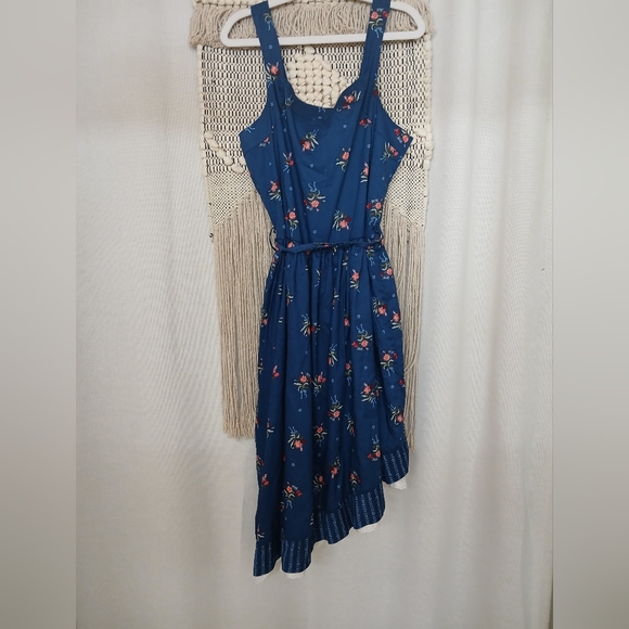 Disney girls blue asymmetrical hem Belle Beauty And The Beast Dress xl 14/16 - Picture 2 of 7